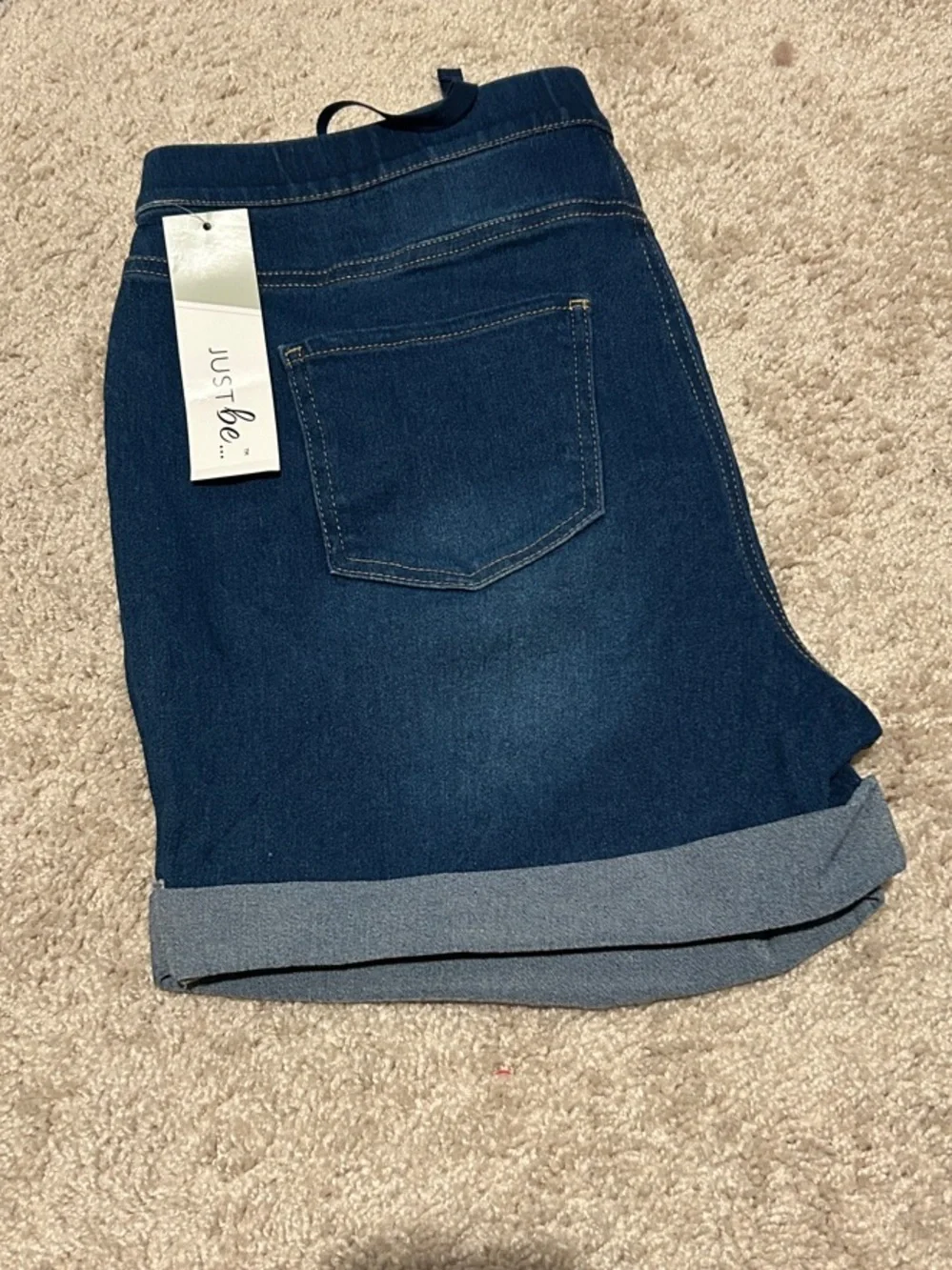 JustBe Indigo Roll-Cuff Denim Shorts